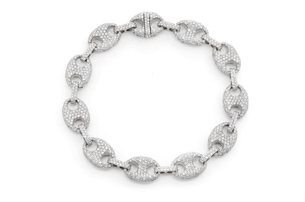 10.5MM Mariner Link Bracelet 14k   7.00ctw