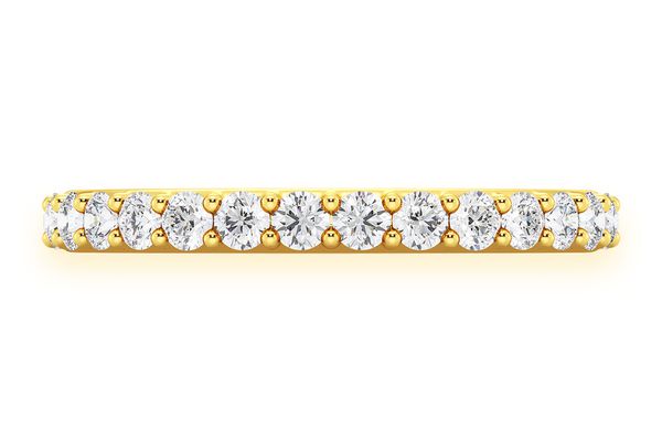 One Row Diamond Band 14k Solid Gold 0.60ctw