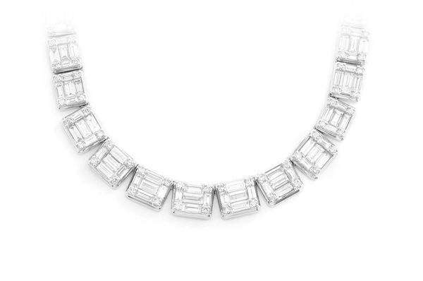 baguette diamond necklace icebox