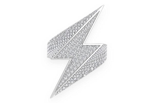 Lightning Bolt Diamond Ring 14k Solid Gold 2.25ctw