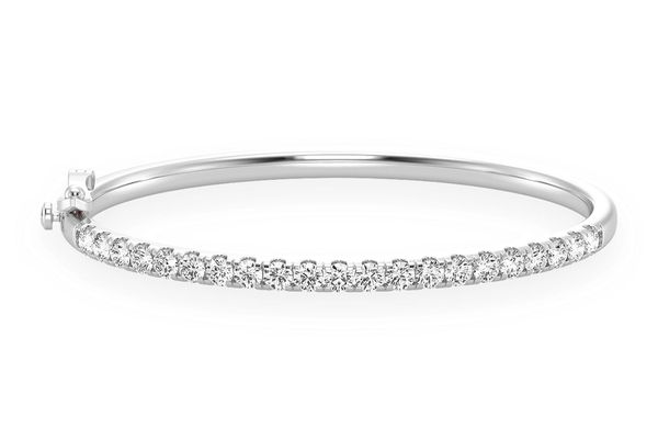 10pt Scallop Diamond Bangle 14k Solid Gold 2.15ctw