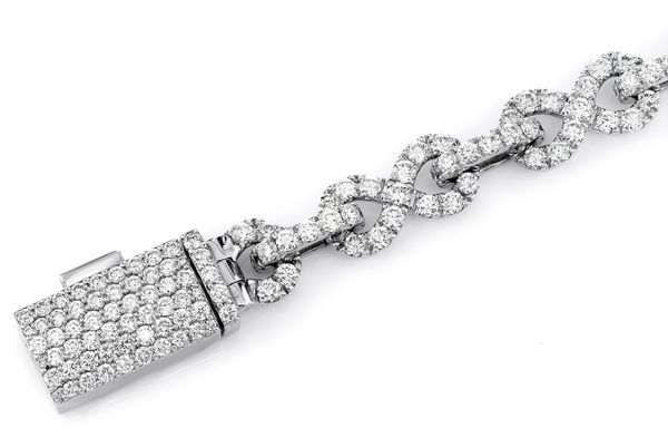 Infinity Link Diamond Bracelet 14k Solid Gold 12.25ctw