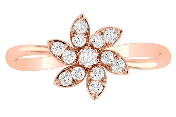 Diamond Flower Ring 14k   