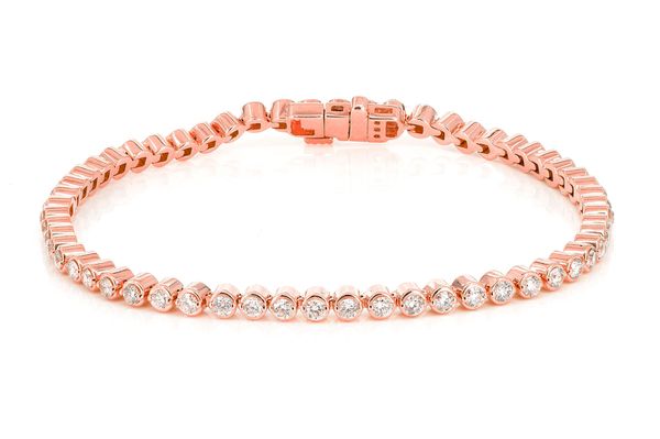 Bezel Set Tennis Bracelet 14k   2.00ctw