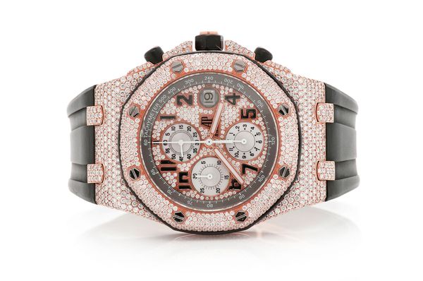 Audemars Piguet Royal Oak Offshore 42MM 18k Rose Gold - Fully Iced Out