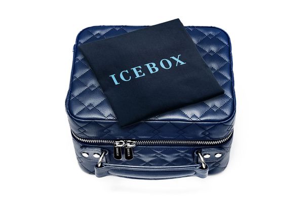 Icebox Leather World Traveler Jewelry Case - 4 Watches Medium