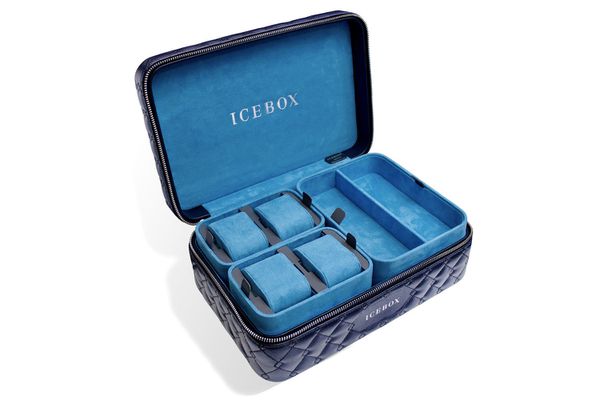 Icebox Leather World Traveler Jewelry Case - 4 Watches