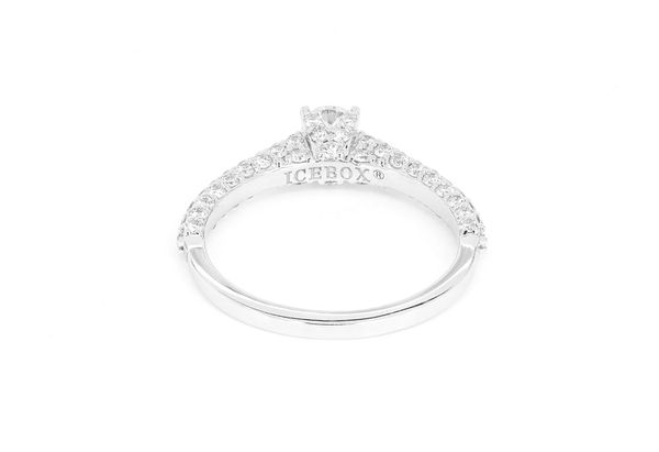 1.10ctw - Cathedral 3 Sides Pave - Engagement Ring - All Natural