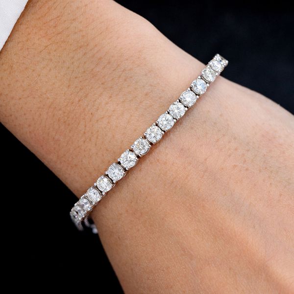 Prong Set Diamond Tennis Bracelet 14k Solid Gold 12.00ctw