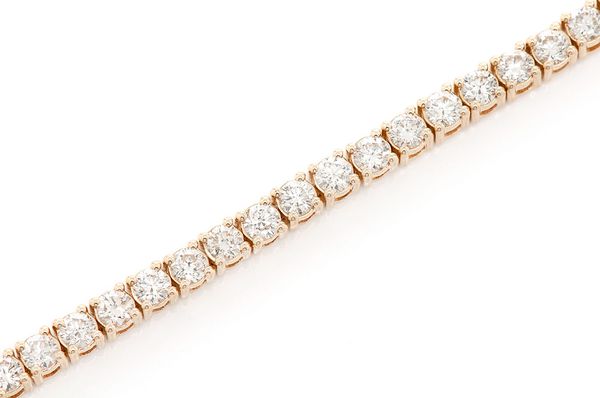 10pt Prong Set Diamond Tennis Bracelet 14k Solid Gold 4.50ctw