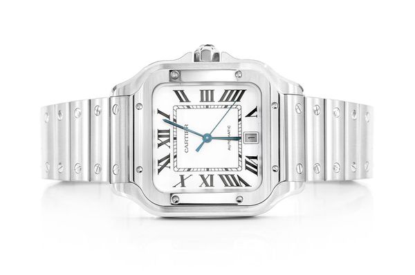 cartier santos white rubber strap