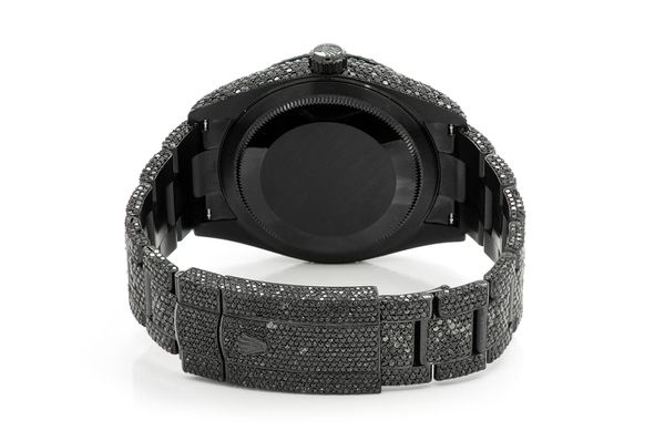 Iced out black diamond watch best sale