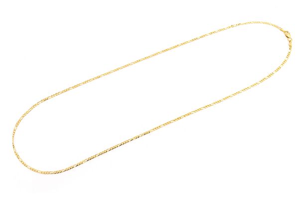 2MM Figaro Link 14k Solid Gold Chain