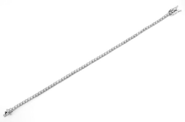 3pt Crown Set Diamond Tennis Bracelet 14k Solid Gold 2.00ctw 