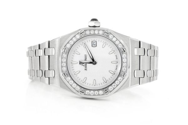 Audemars Piguet 33MM Royal Oak Steel Factory Diamond Bezel Ladies (quartz)