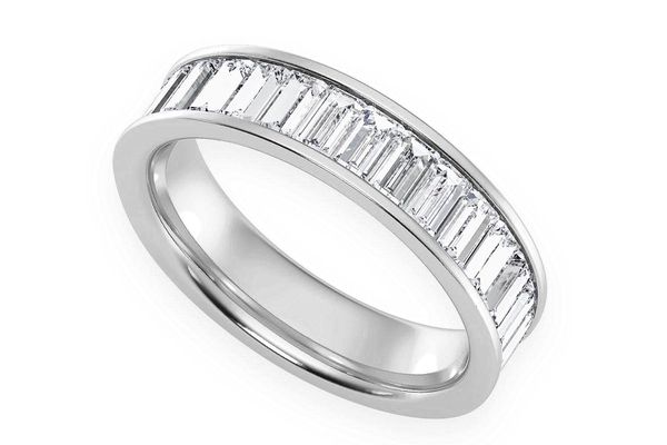 Baguette Channel Diamond Band 14k Solid Gold 1.50ctw