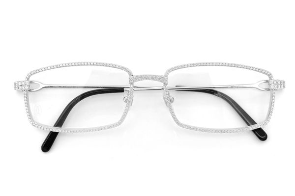 Cartier Glasses Iced Out Diamond Rims - 3.85ctw - White Gold