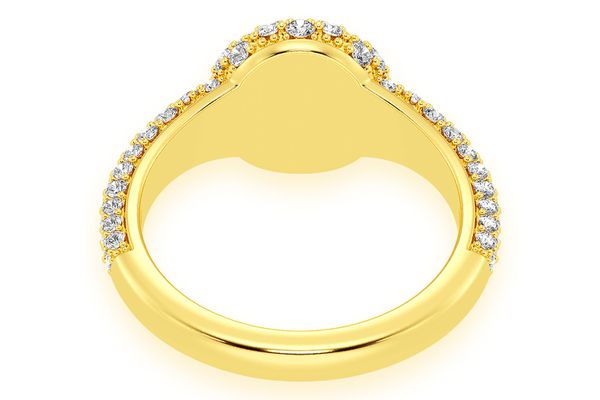 Dome Diamond Ring 14k Solid Gold 0.90ctw