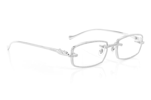 Cartier Glasses Iced Out Diamond Rims - 2.85ctw - White Gold