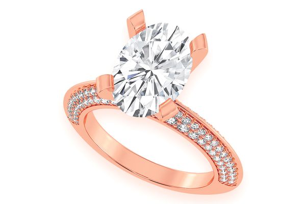 Kifey - 3.00ct Oval Solitaire - Knife Edge - Diamond Engagement Ring - All Natural Vs Diamonds