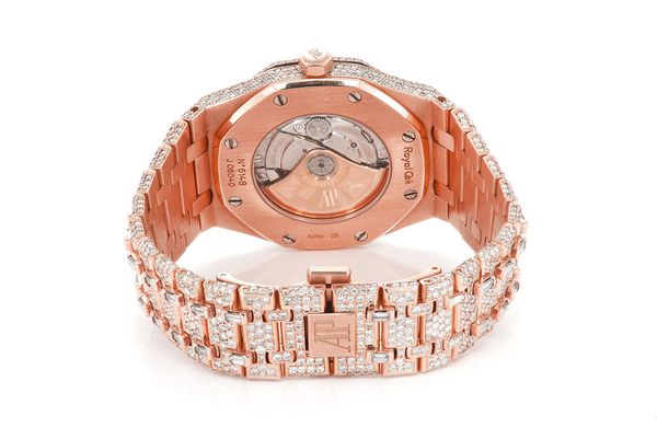 Audemars Piguet Royal Oak 41MM 18k Rose Gold - Fully Iced Out