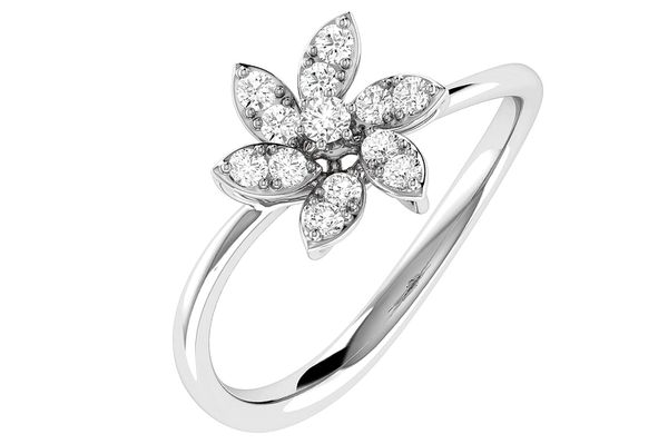 Diamond Flower Ring 14k   