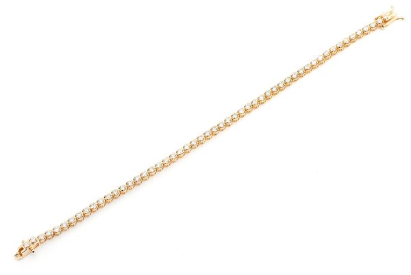 8pt Crown Set Diamond Bracelet 14k Solid Gold 4.00ctw