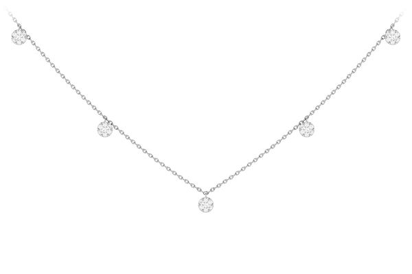 Round Disc Necklace 14k   0.20ctw