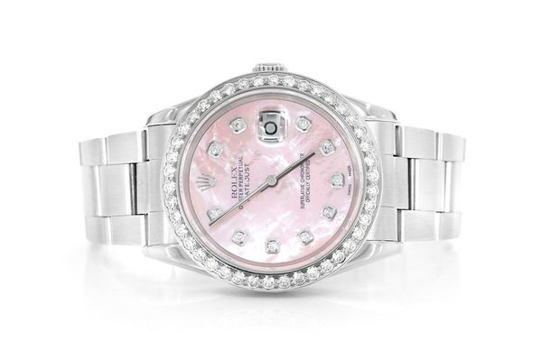 Rolex Datejust 36MM Steel (16200) - 2.00ctw Diamond Bezel