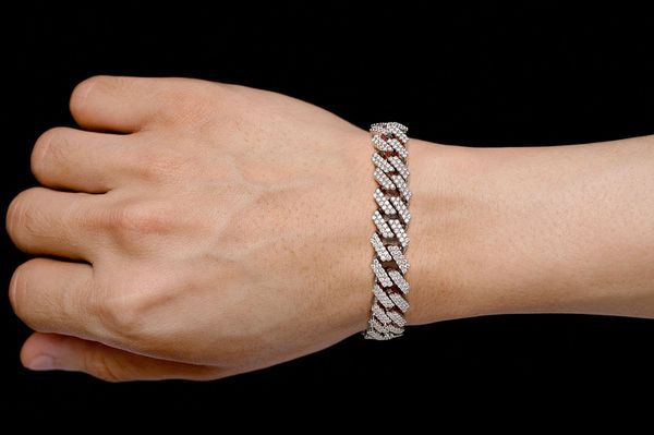 Diamond cuban link bracelet icebox sale