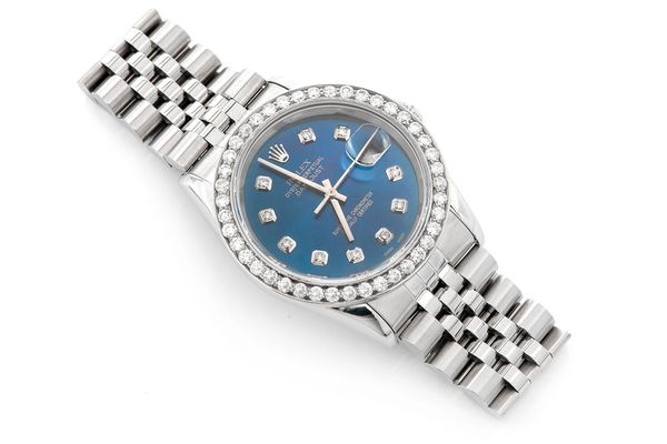 Rolex Datejust 36MM Steel (16200) - 2.00ctw Diamond Bezel