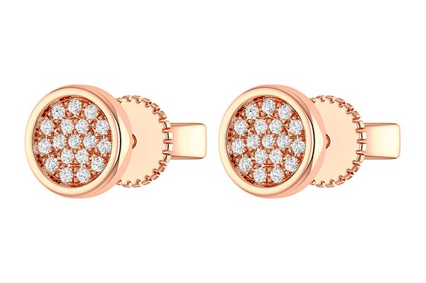 Bezel Set Cluster Stud Earrings 14k   