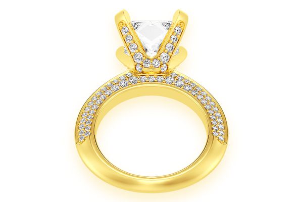 Kifey - 3.00ct Princess Solitaire - Knife Edge - Diamond Engagement Ring - All Natural Vs Diamonds