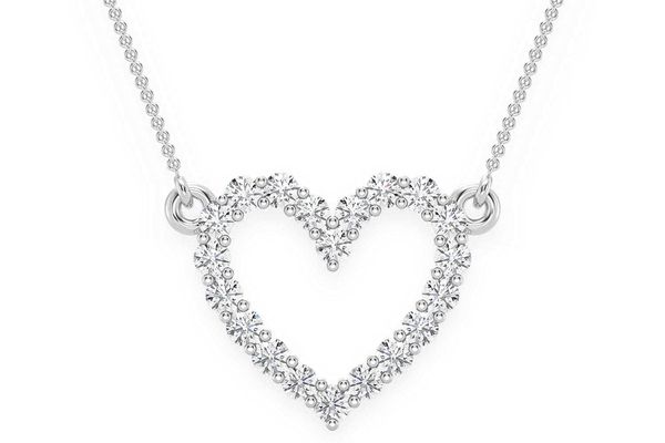 Heart Diamond Pendant 14k Solid Gold 0.15ctw