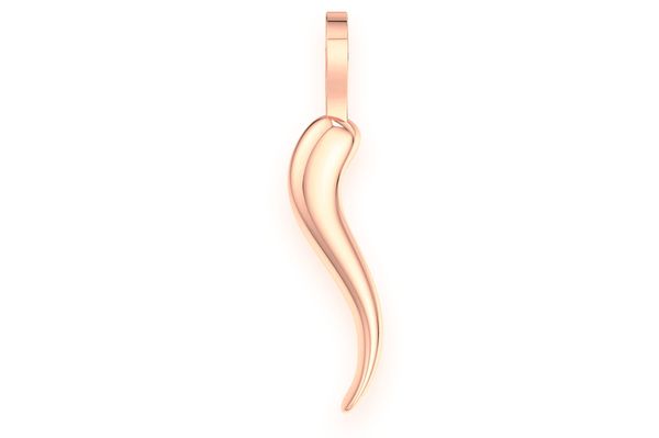 Italian Horn Pendant 14k Solid Gold