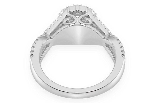 0.75ctw Round Double Band Round - Diamond Engagement Ring - All Natural