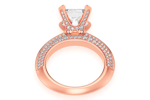 Kifey - 2.00ct Princess Cut Solitaire - Knife Edge - Diamond Engagement Ring - All Natural