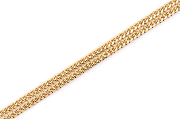 2.5MM Miami Cuban 14k Solid Gold Chain