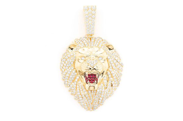 lion diamond pendant necklace