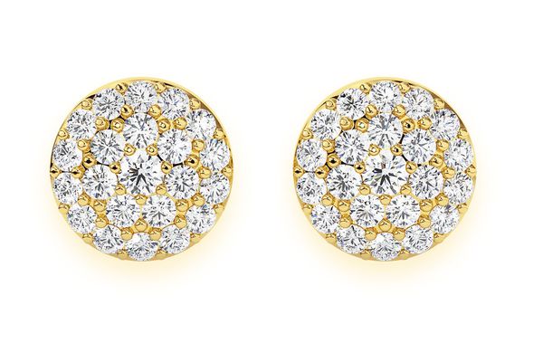 Dot Stud Diamond Earrings 14k Solid Gold 0.15ctw