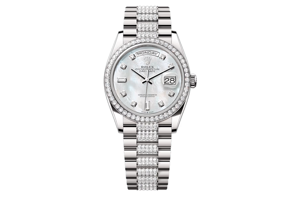 Rolex - Day-Date 36 - 128349rbr - White Gold & Diamonds (mb354)