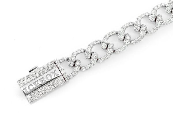 8MM Elongated Miami Cuban Diamond Bracelet 14k Solid Gold 6.25ctw