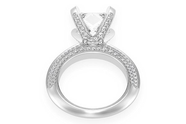 Kifey - 3.00ct Princess Solitaire - Knife Edge - Diamond Engagement Ring - All Natural Vs Diamonds