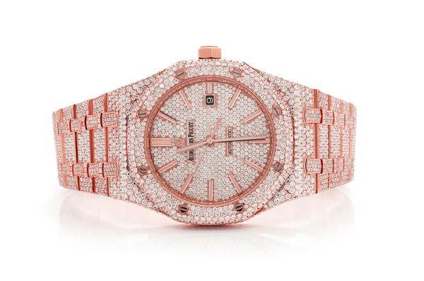 Audemars Piguet Royal Oak 41MM 18k Rose Gold - Fully Iced Out