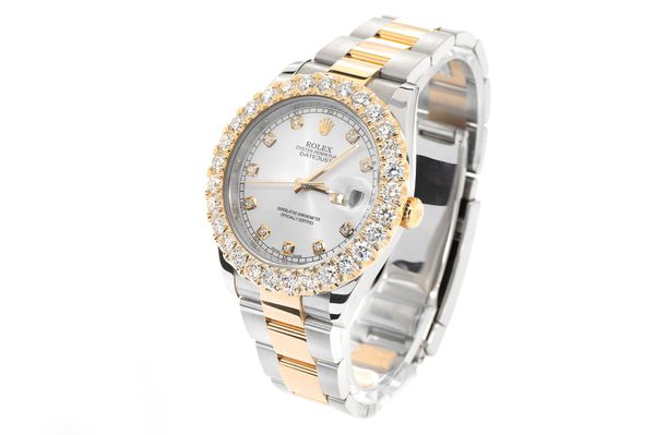 Rolex - Datejust 41 - 126333 - Steel & Gold - Custom Diamond Bezel & Dial - (500-06164)