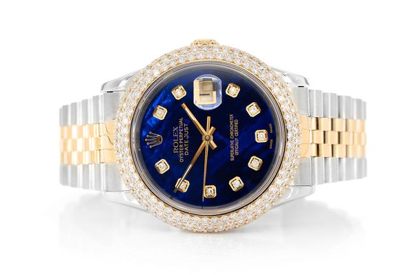 Rolex Datejust 36MM 18k Yellow Gold & Steel (16233) - 3.00ctw Diamond Bezel