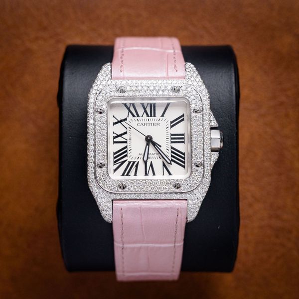 Cartier - Santos De Cartier - Steel & Diamonds (mb1627)