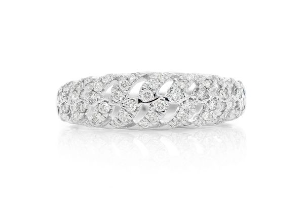 Twist Diamond Band 14k Solid Gold 0.25ctw