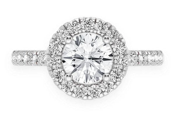 Thav - .75ct Round - Scallop Halo One Row- Diamond Engagement Ring - All Natural