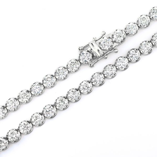 16pt Crown Set Diamond Tennis Necklace 14k Solid Gold 17.00ctw